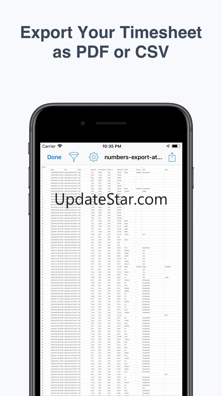 atWork · Work Hours Tracker 2.26