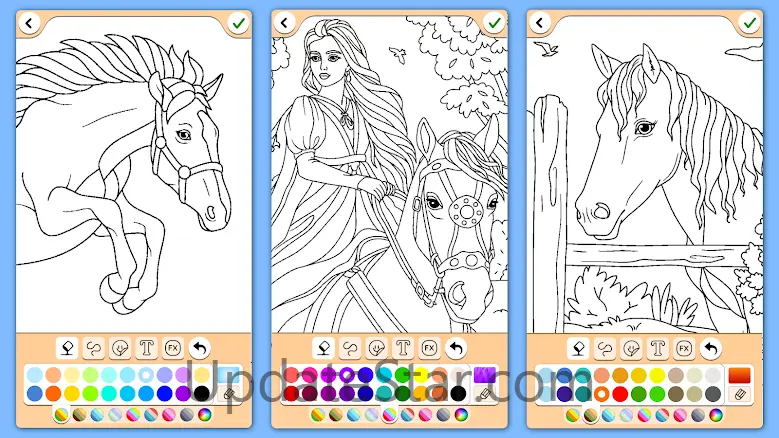 Horse coloring pages game 1450