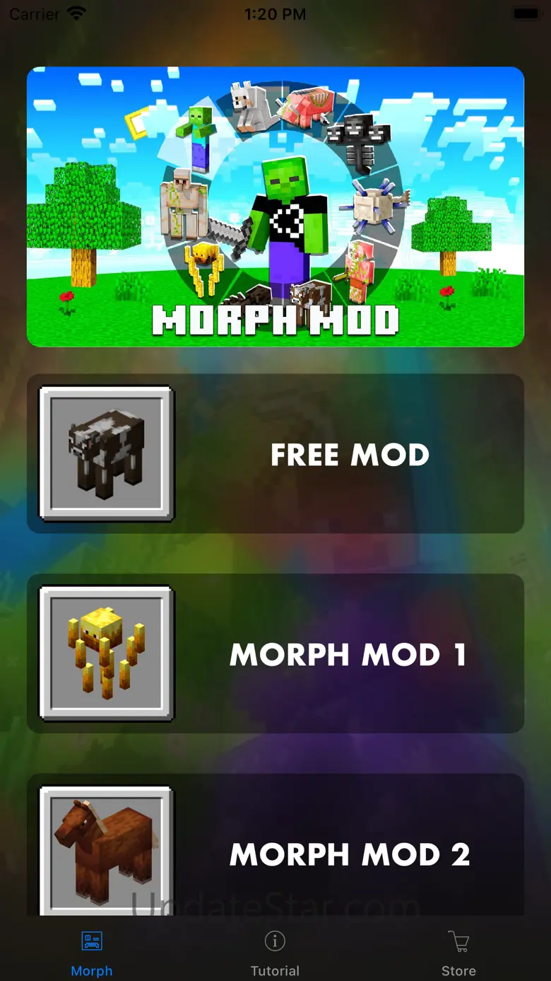 MCPE ADDONS - MORPH MODS • 1.5