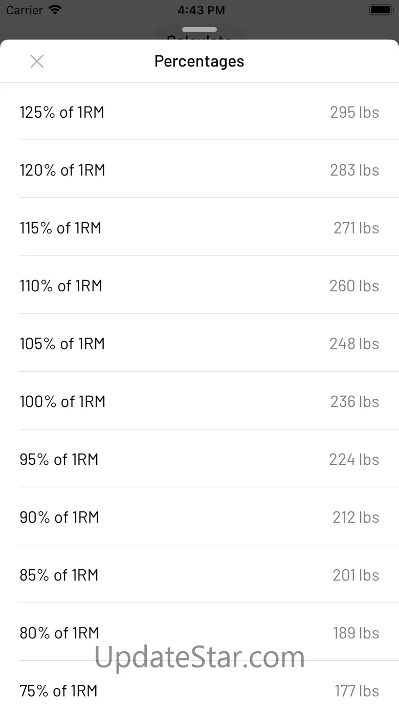 1RM Calculator - One Rep Max 4.5