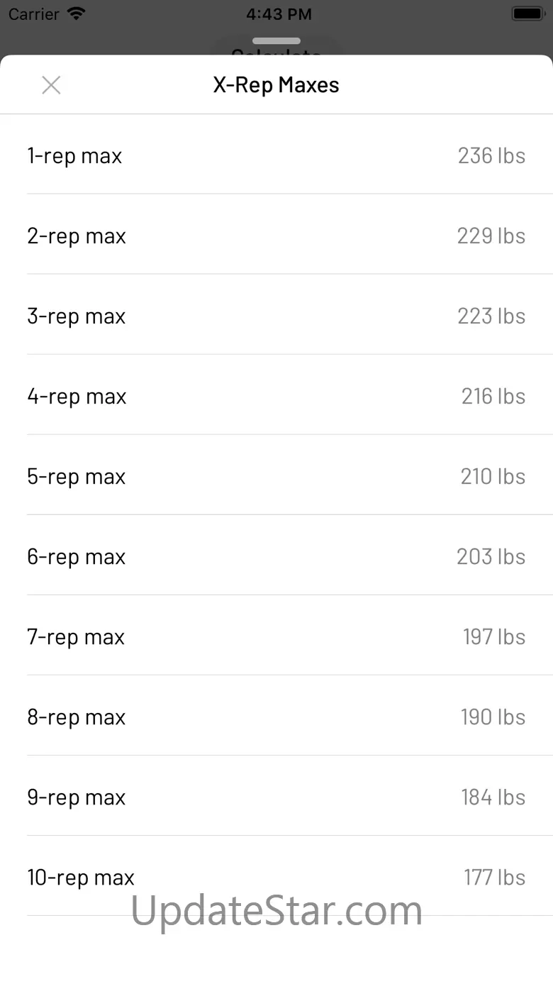 1RM Calculator - One Rep Max 4.5