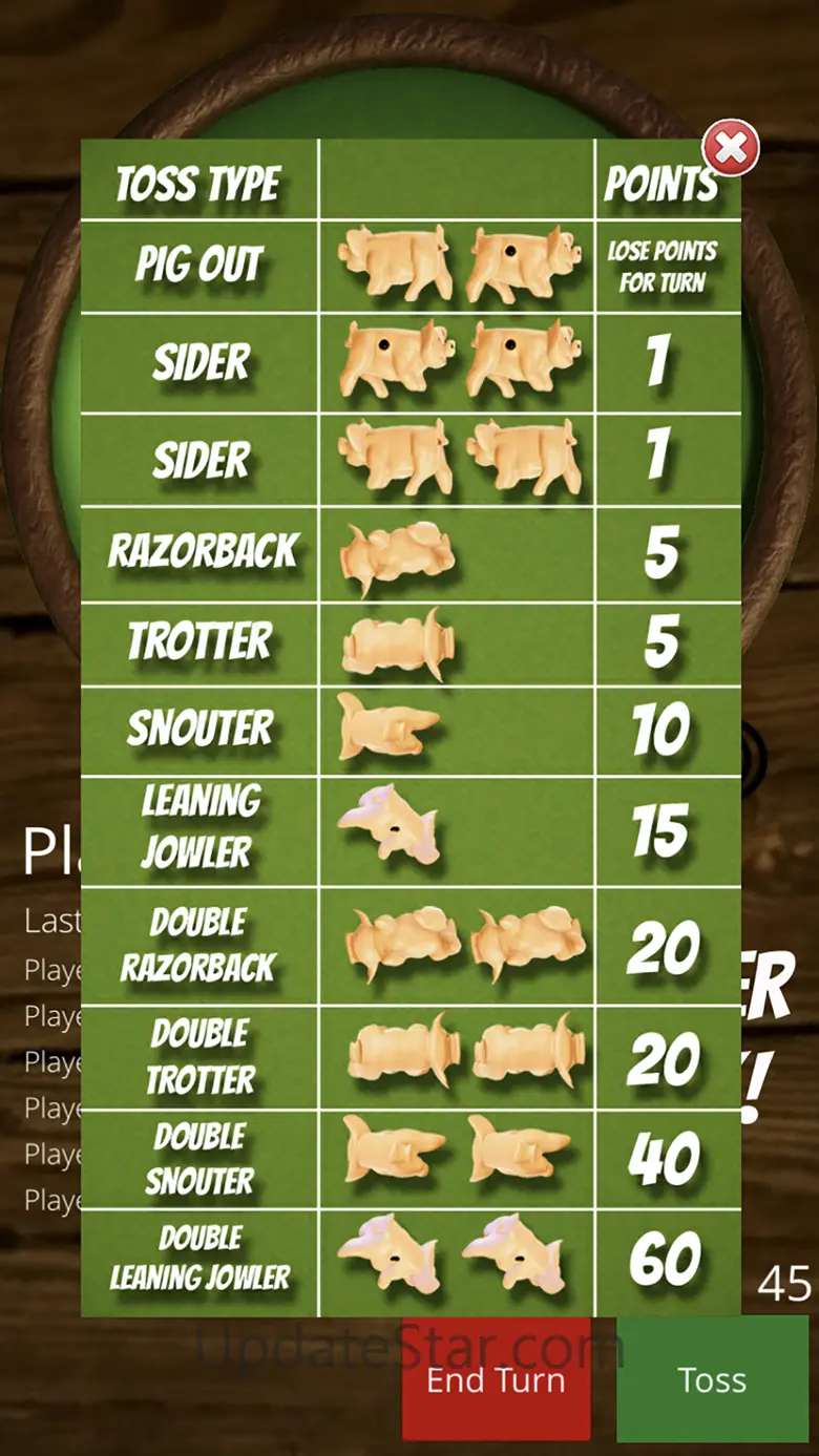 Toss the Pigs - Fun Dice Game 1.9