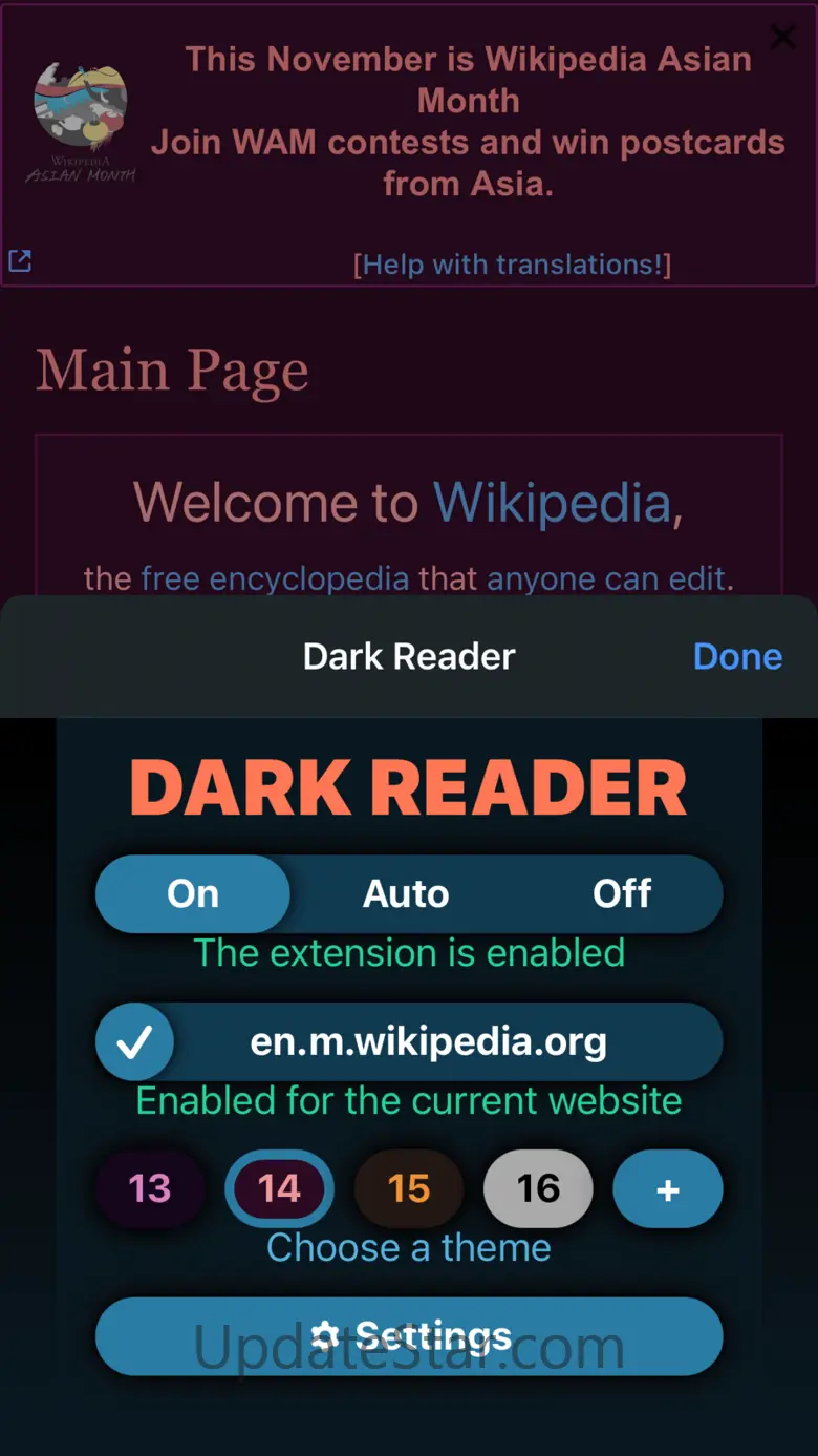 Dark Reader for Safari 1.5.0