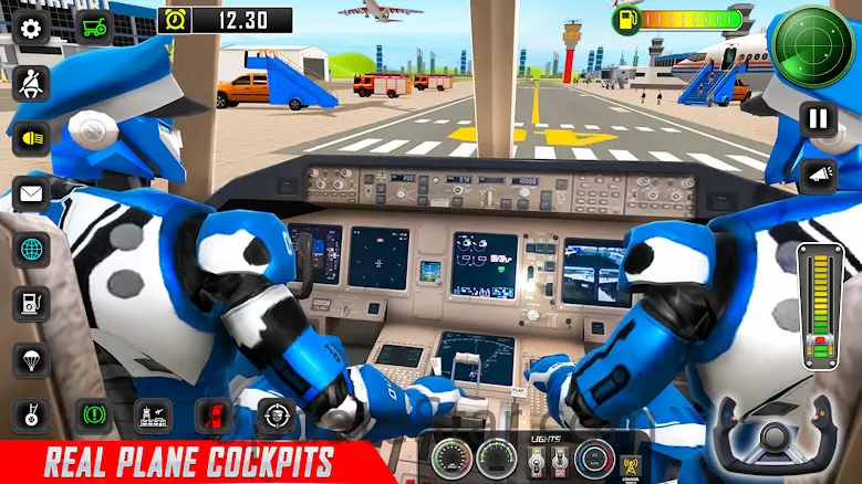 Robot Pilot Airplane Games 3D 2.0