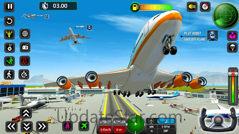 Robot Pilot Airplane Games 3D 2.0
