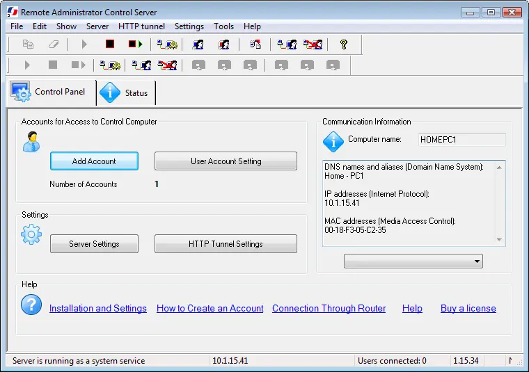 Remote Administrator Control Server 5.0.10