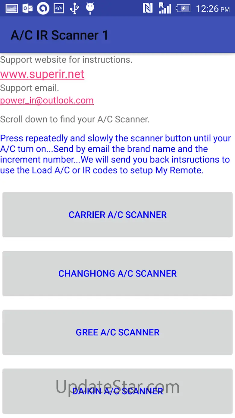 A/C Universal Remote Control 1.28