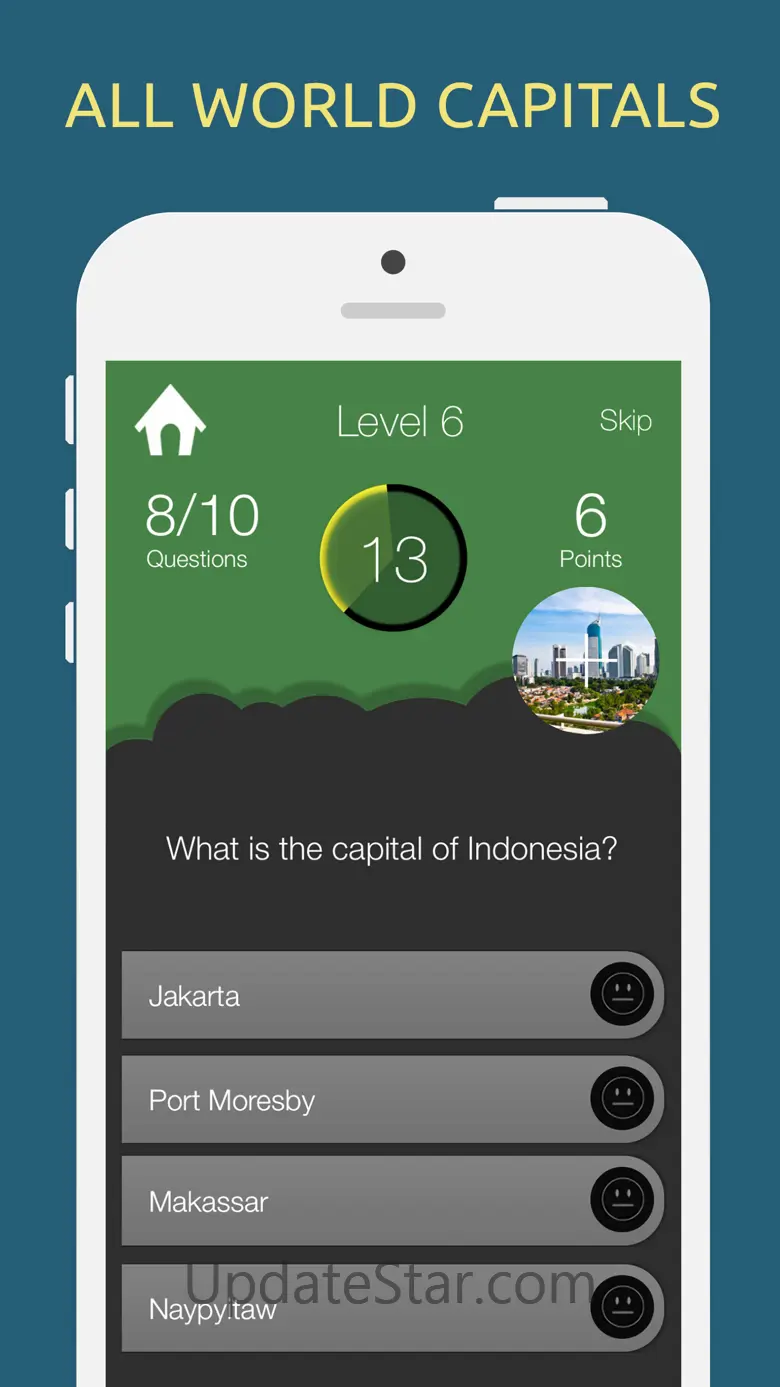 World Capitals Quiz Test Game 1.06