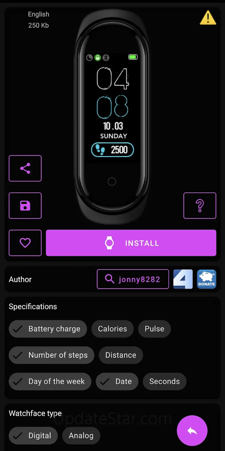 Mi Band 5 WatchFaces 8_SDK34