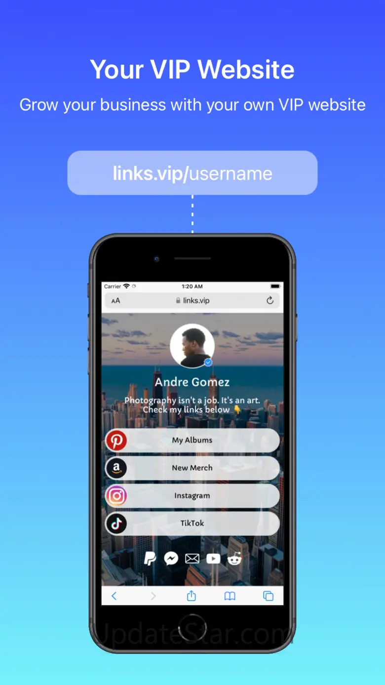 Links VIP -  Link in bio tree 4.7