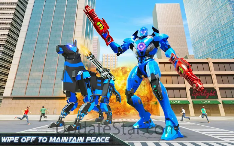US Police Dog Robot Car Game 1.5