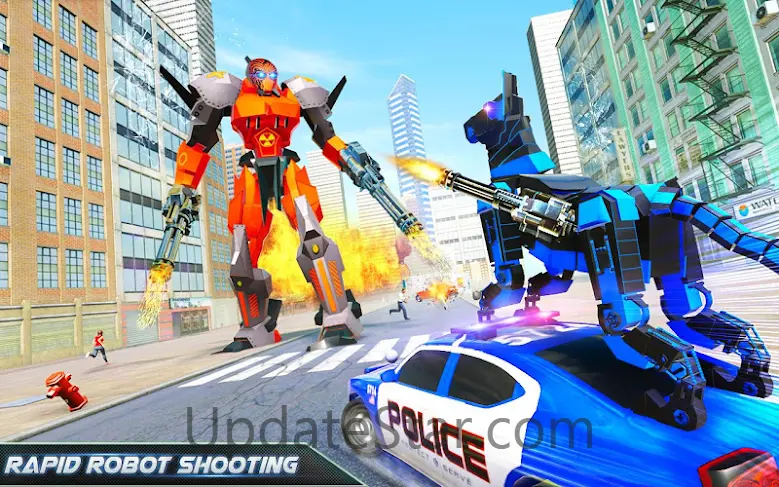 US Police Dog Robot Car Game 1.5
