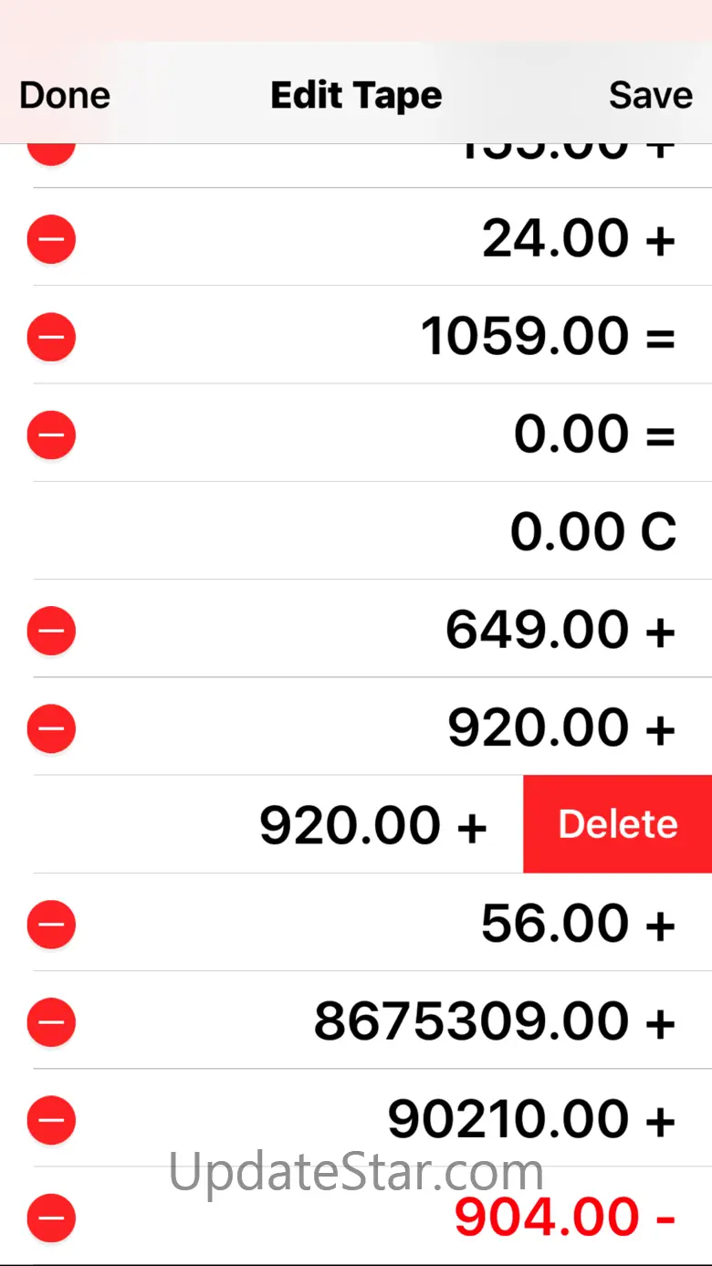 Adding Tape Printing Calculator with virtual tape 4.40