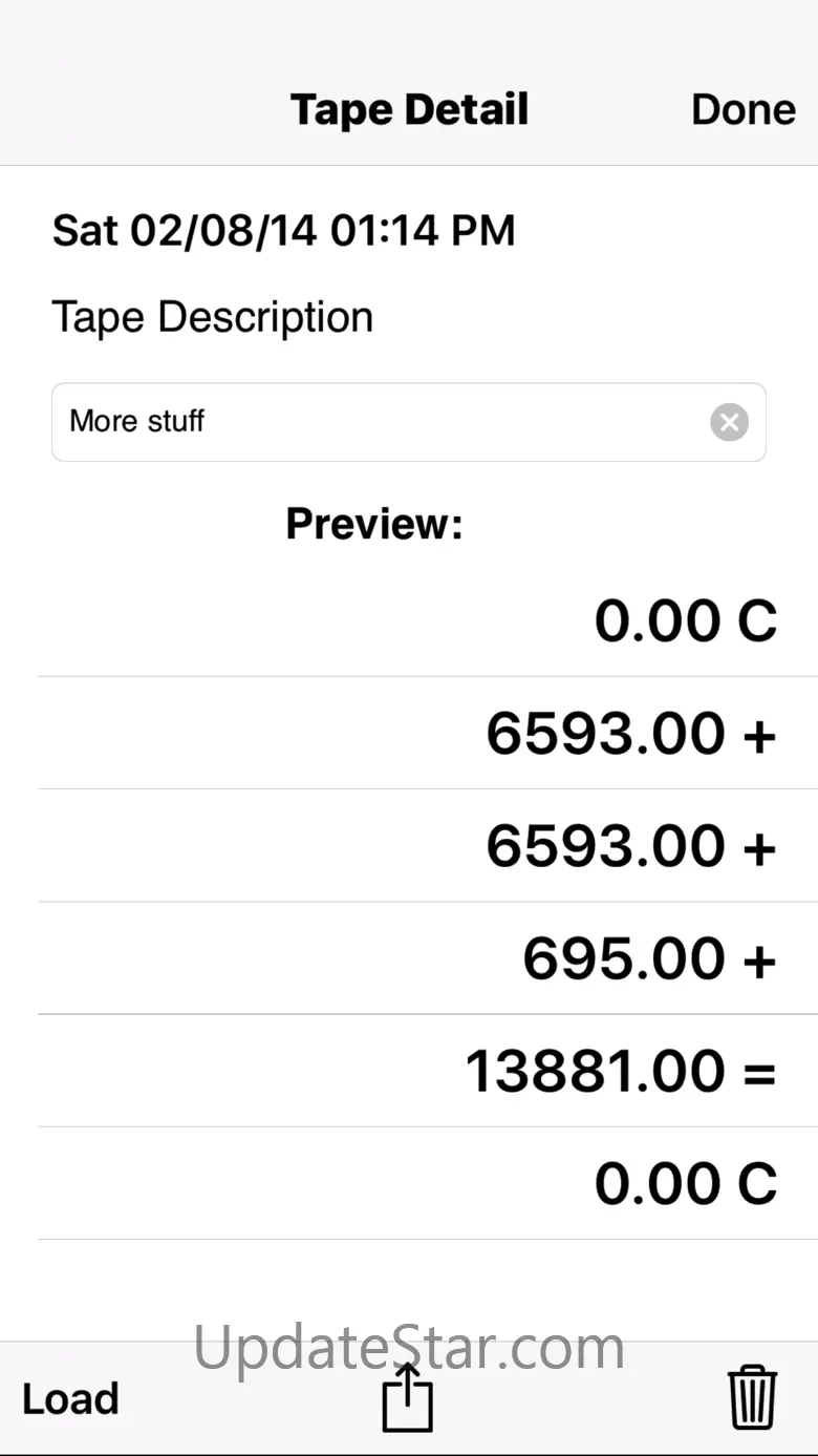 Adding Tape Printing Calculator with virtual tape 4.40