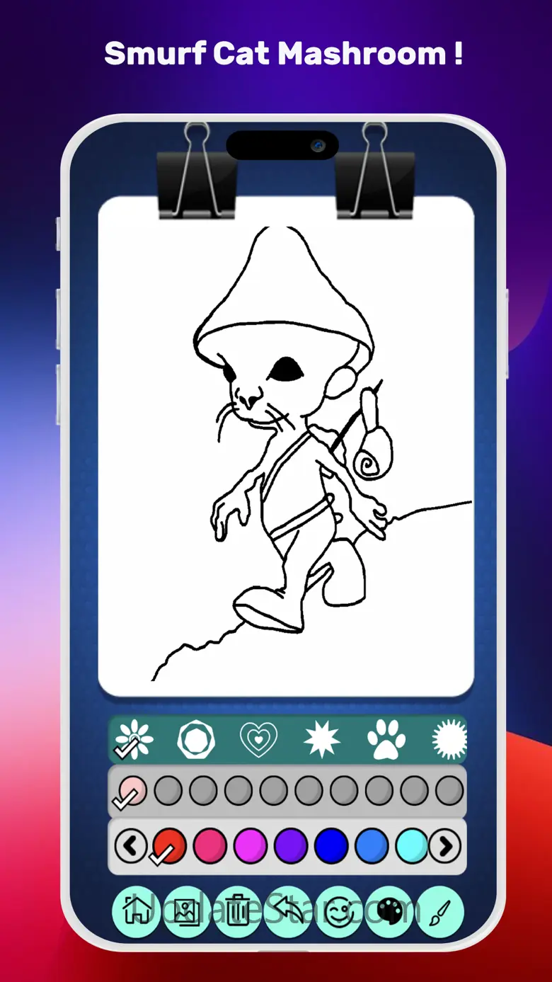 Smurf Cat Mushroom Coloring 1.2