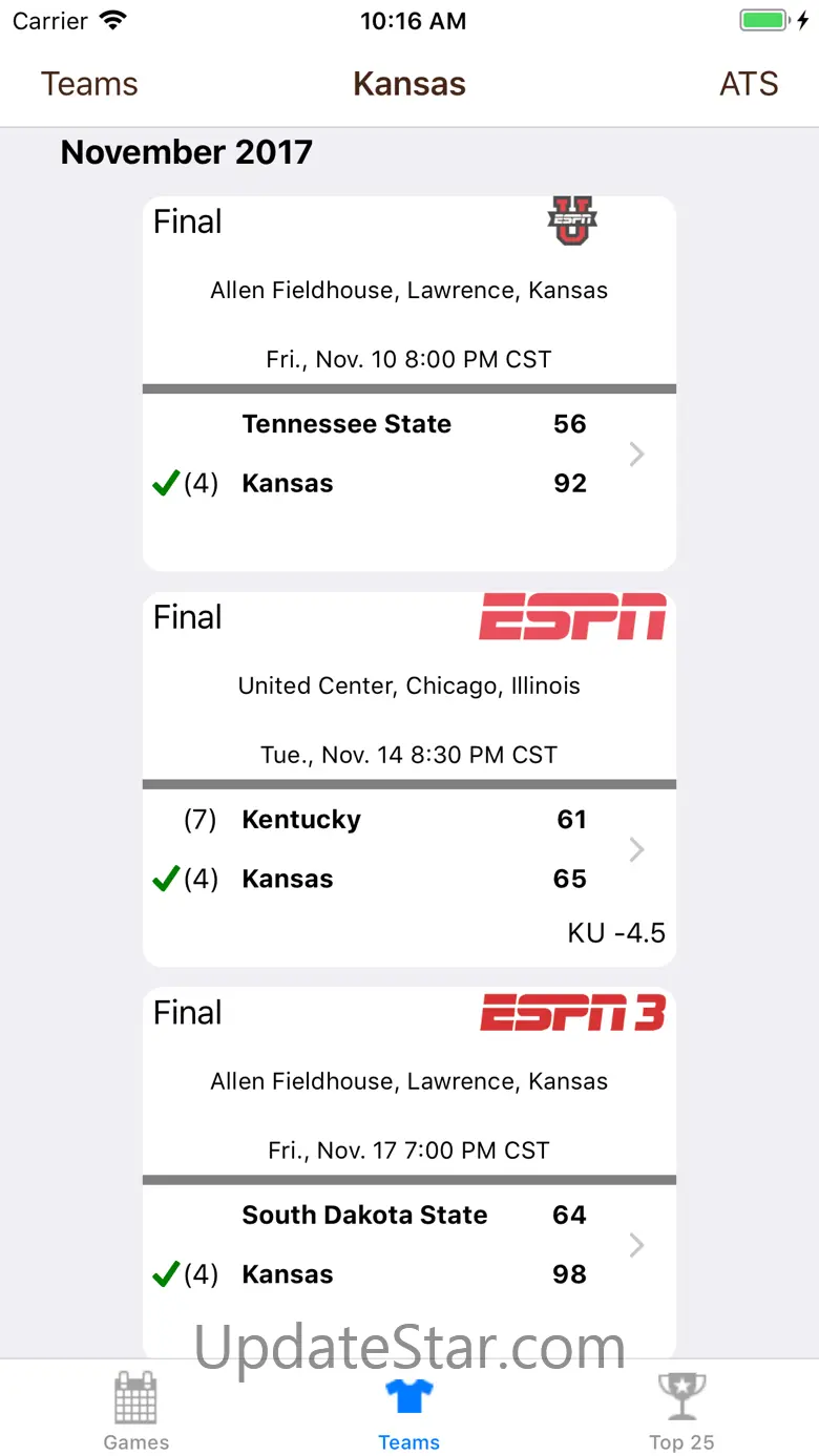 College Hoops Scores, Schedule 3.98