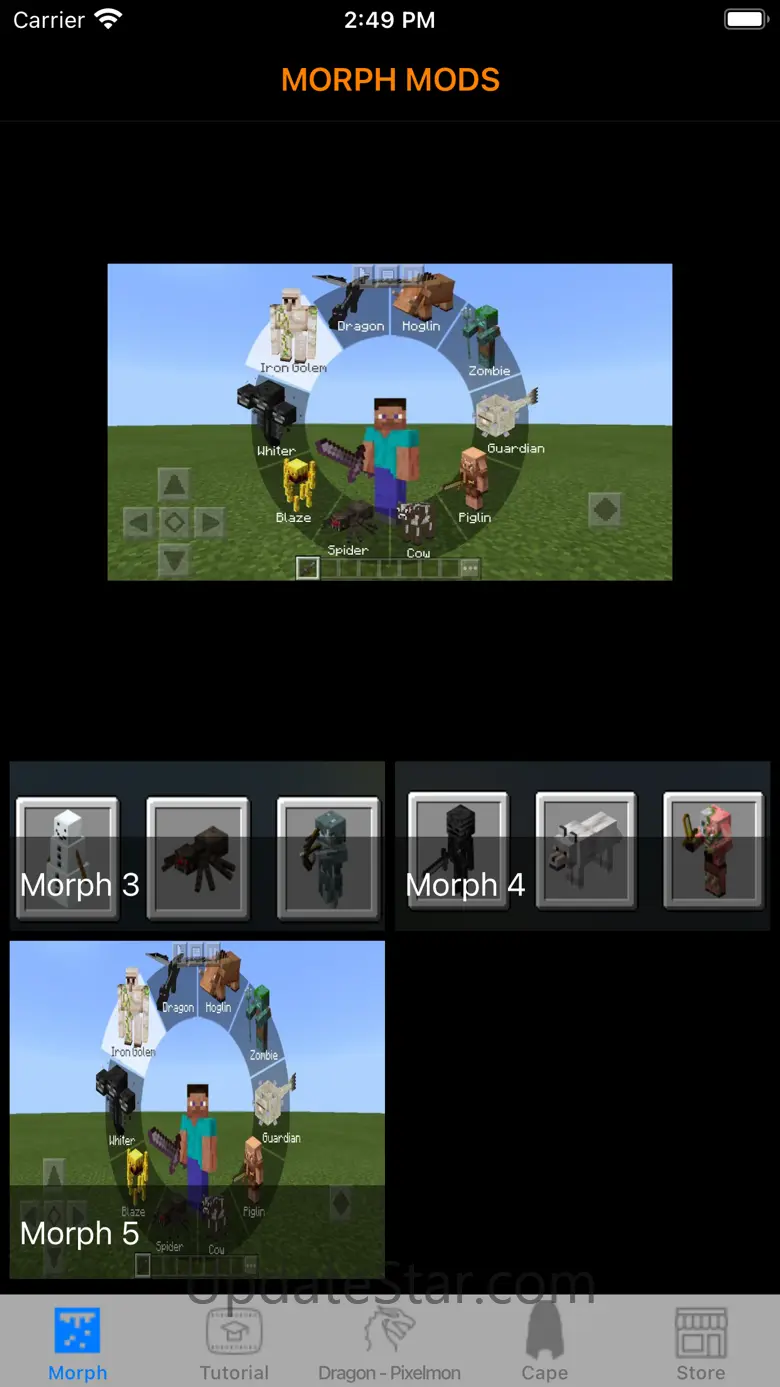 Morph mods for Minecraft 1.1.2