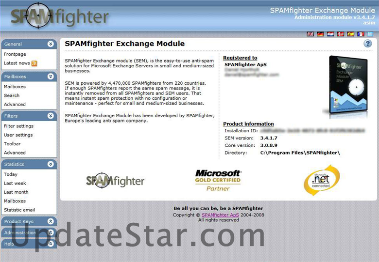 SPAMfighter Exchange Module 5.2.3.7