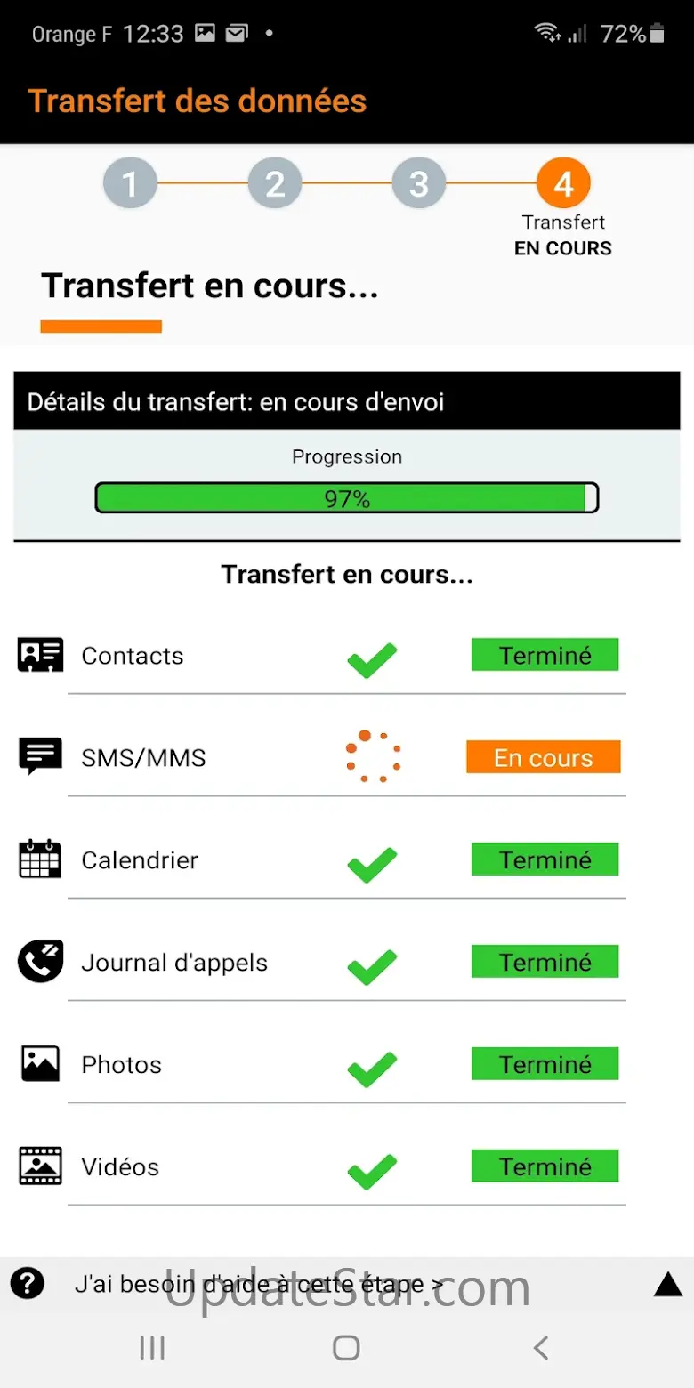 Transfert des données 9.0.10