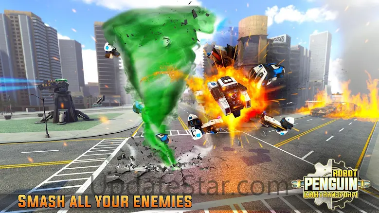 Penguin Robot Car War Game 2