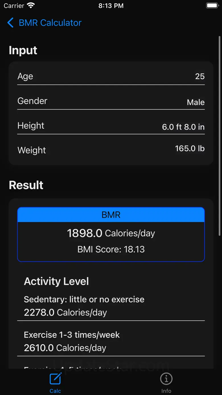 BMR Calculator - Calories Calc 1.2.0