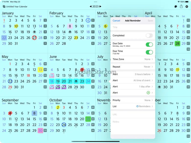 All-in-One Year Calendar Pro 6.2