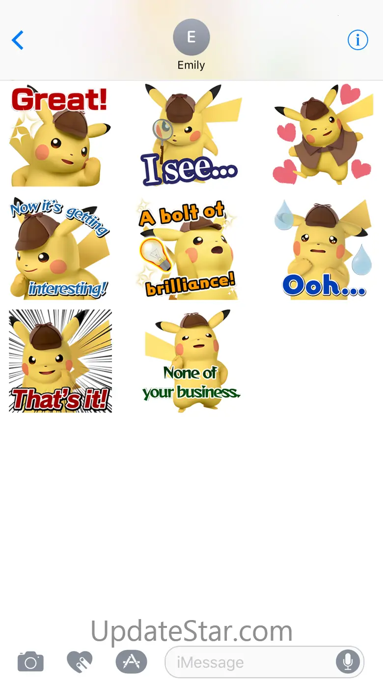 Detective Pikachu Sticker Pack 1.0