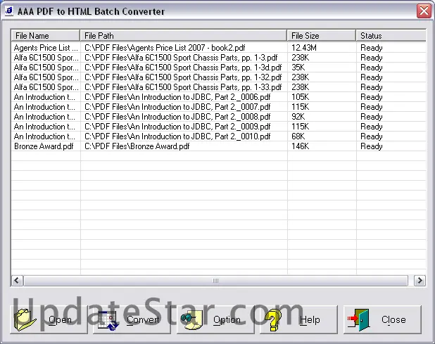AAA PDF to HTML Batch Converter 2.0