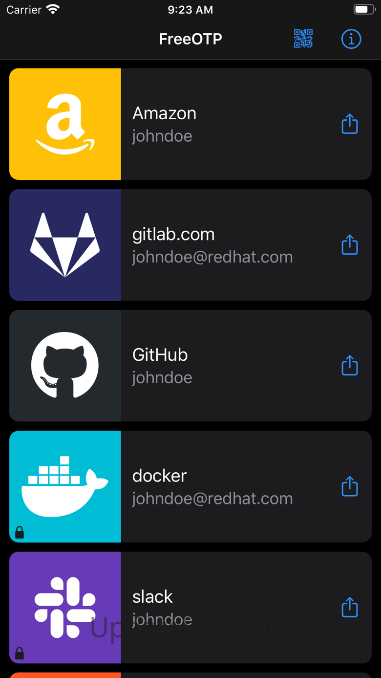 FreeOTP Authenticator 2.0.5