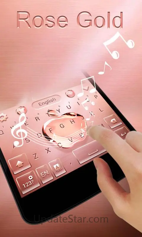 Rose Gold GO Keyboard Theme 4.5
