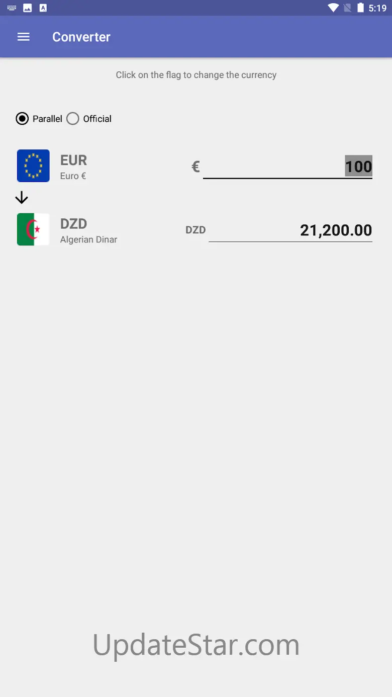 ChangeDA - DZD exchange rate 4.91