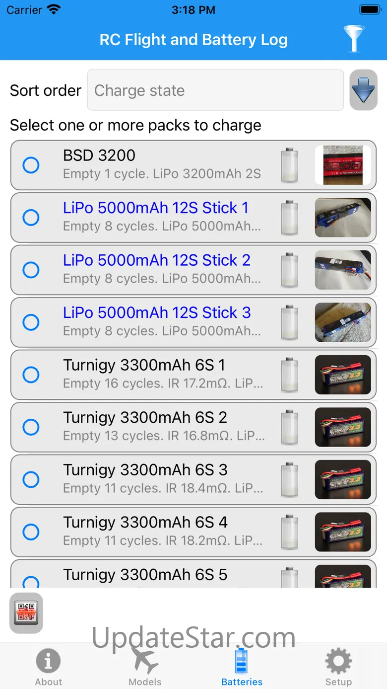 RC Flight and Battery Log 6.1.5