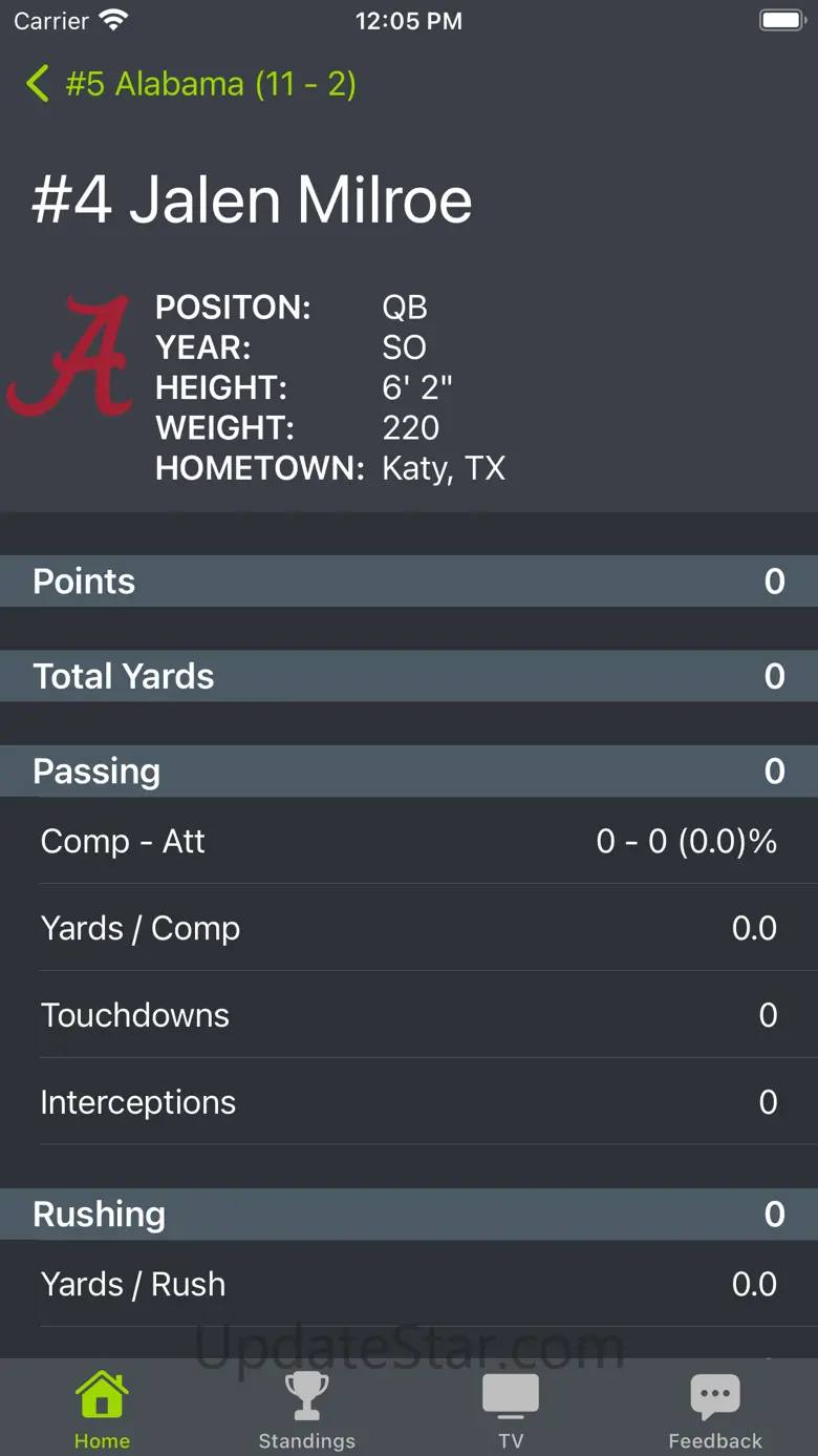 Alabama Football Schedules 5.2.0