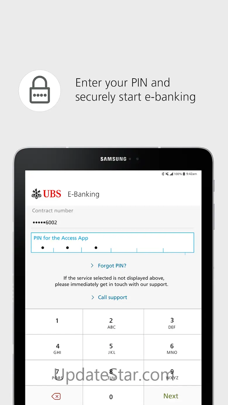 UBS Access: Secure login 7.5.3.1746
