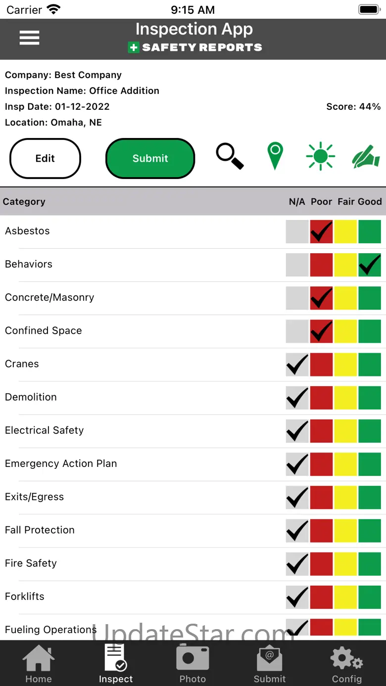 Safety Reports Inspection App 12.12