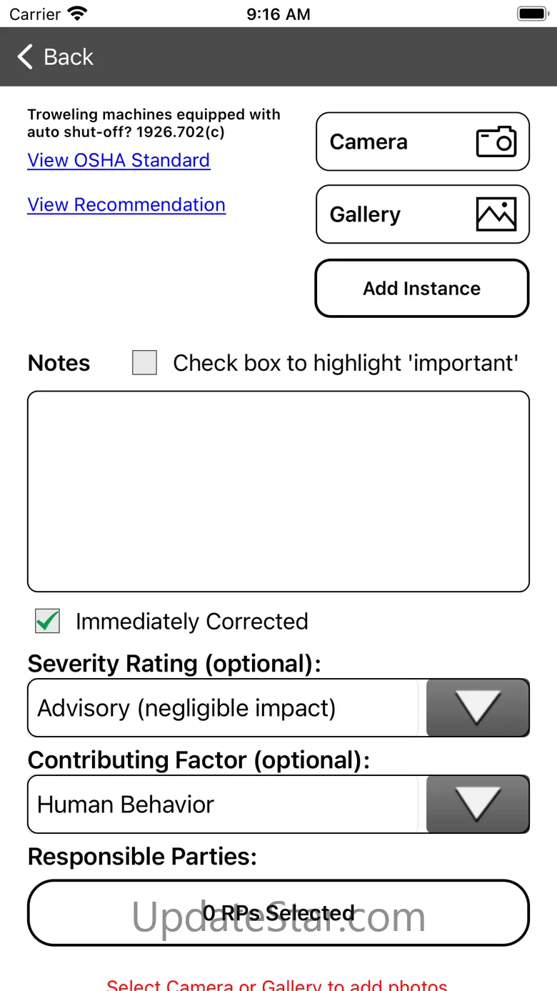 Safety Reports Inspection App 12.12