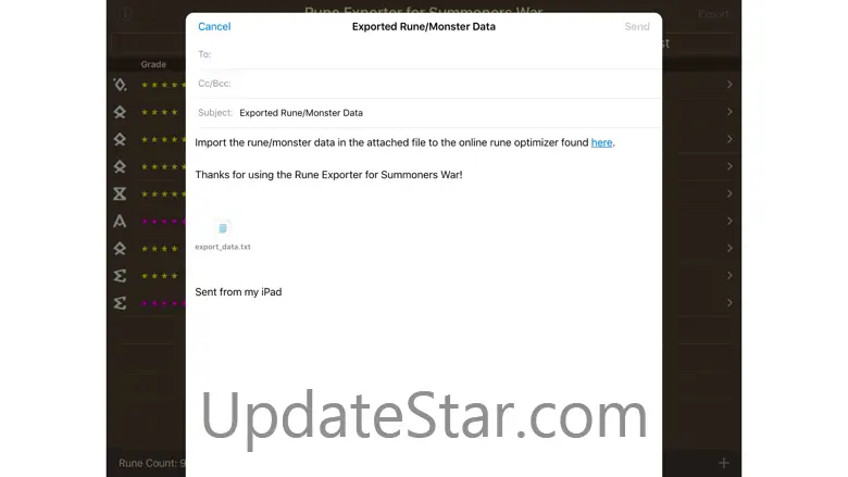 Rune Exporter for Summoners War 1.0