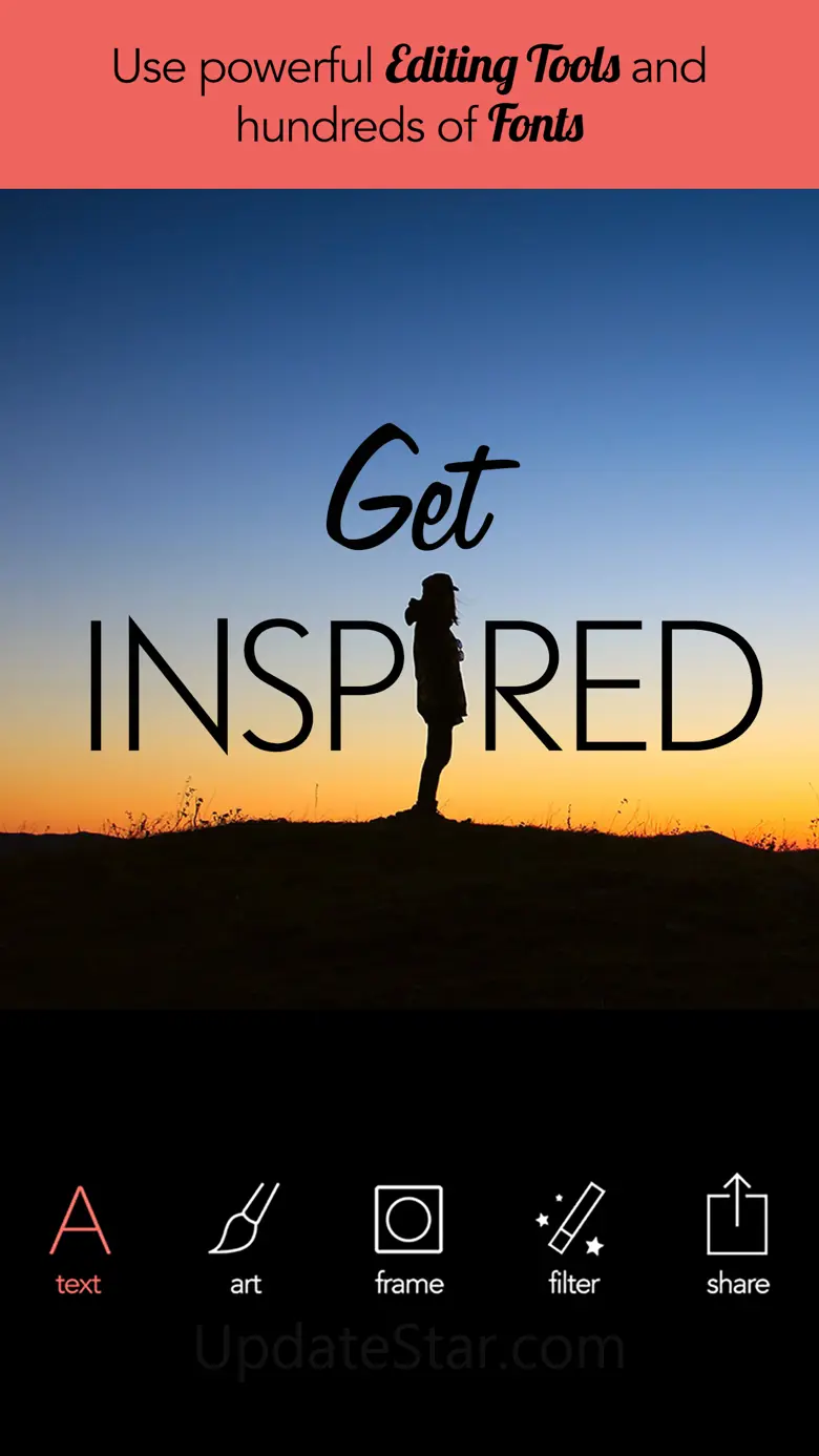 Overphoto Typography Photo Editor - Write captions, add quotes & create font effects 1.0