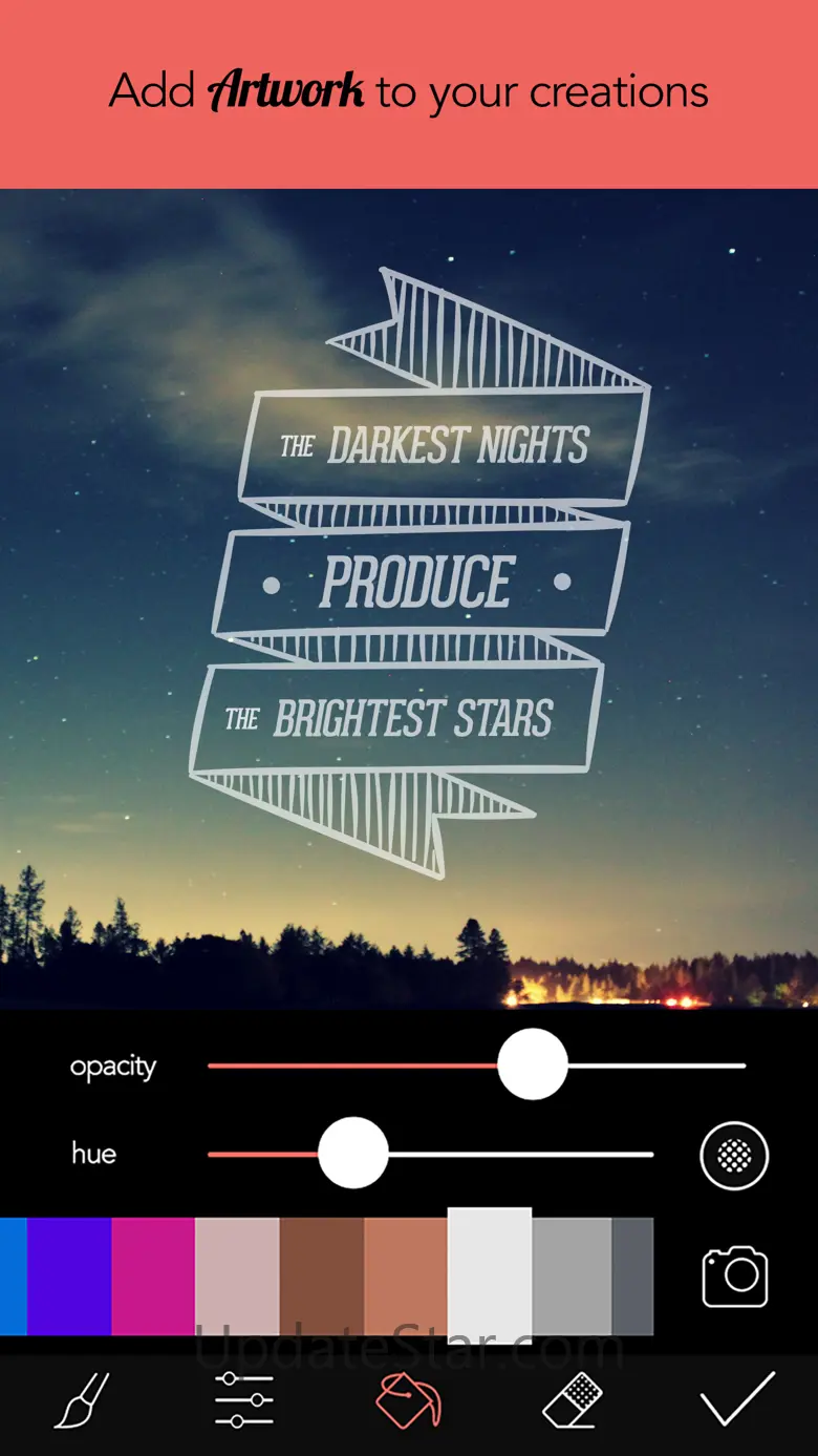 Overphoto Typography Photo Editor - Write captions, add quotes & create font effects 1.0