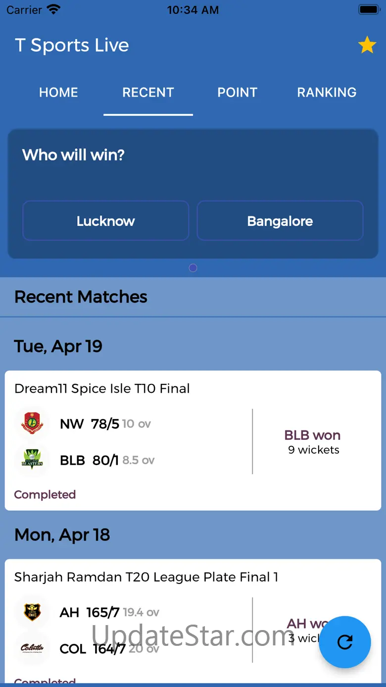 T Sports : Live Sports Scores 1.2