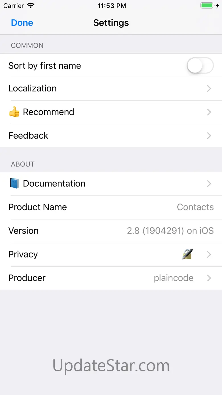 Contacts last entries & search 2.9