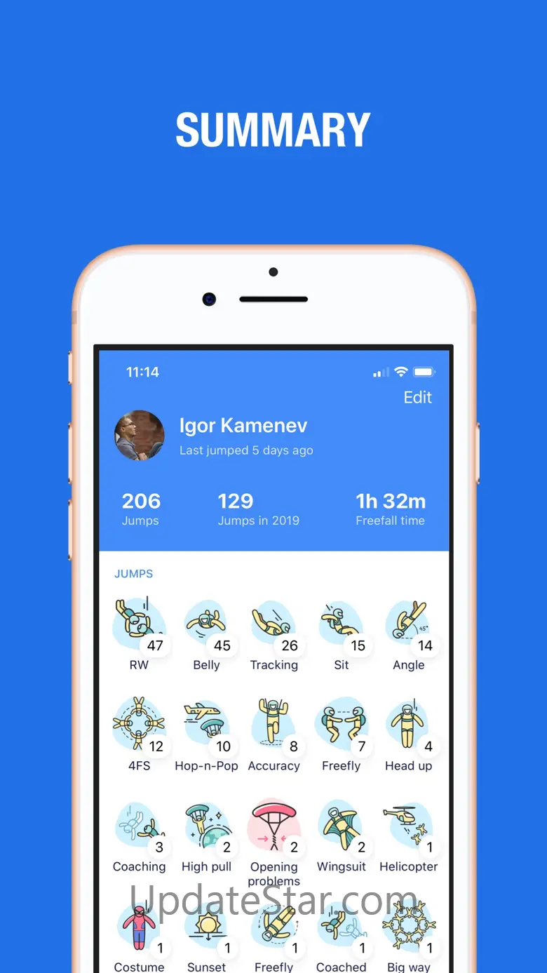 Skyduck – Skydiving Logbook 1.22