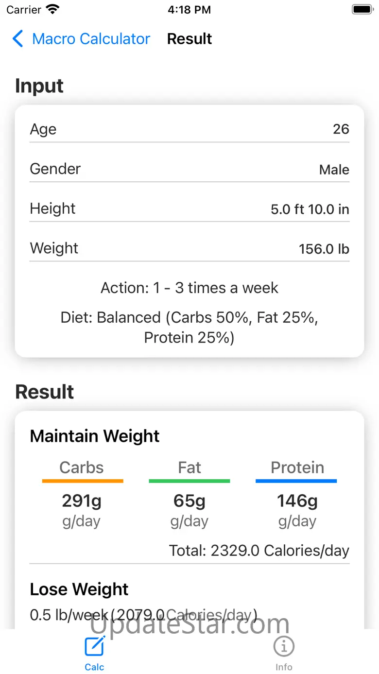 Macro Calculator - Macro Calc 1.2.0