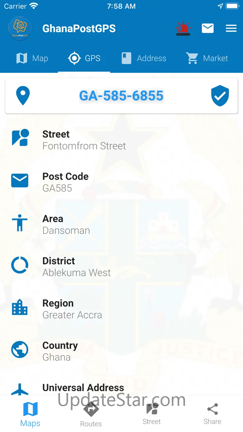 GhanaPostGPS Version 1.3.7