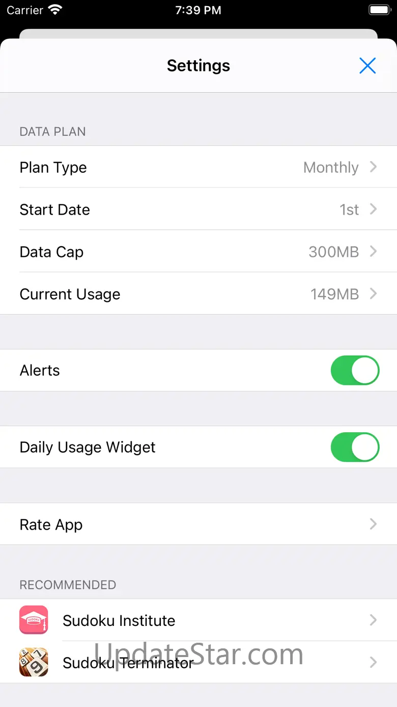Data Widget - 3g/4g/5g data 4.2