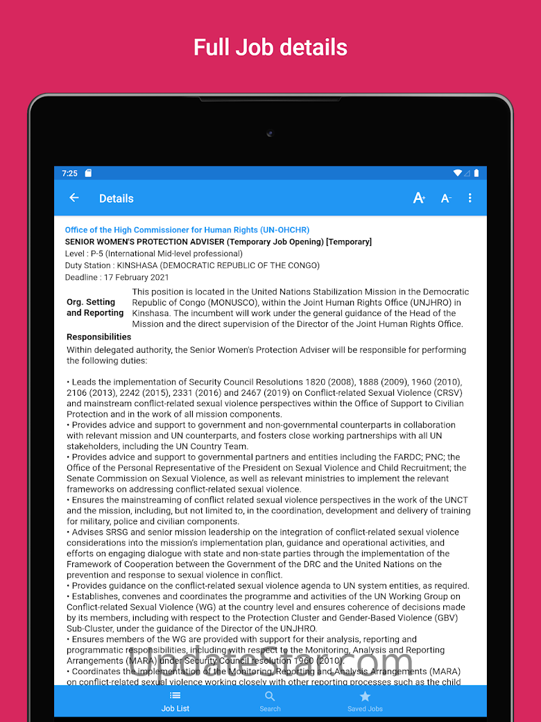 UN & NGO Jobs 6.2