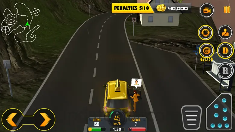 Crazy Hill Speed Taxi Driving 3D 1.0