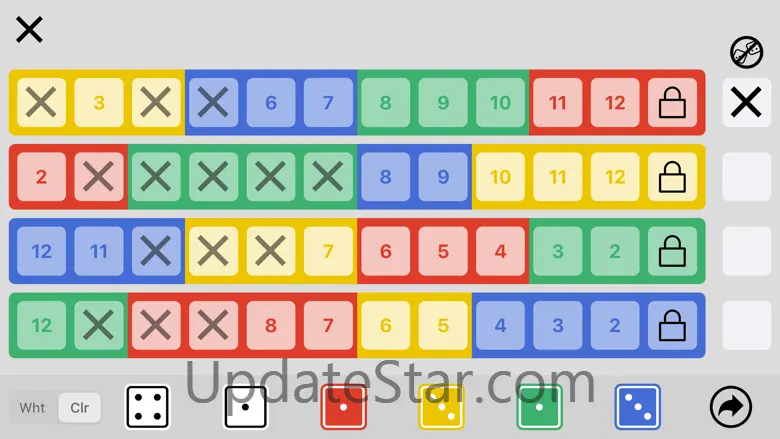 X-Out: Qwixx Scoresheet 2.2.1