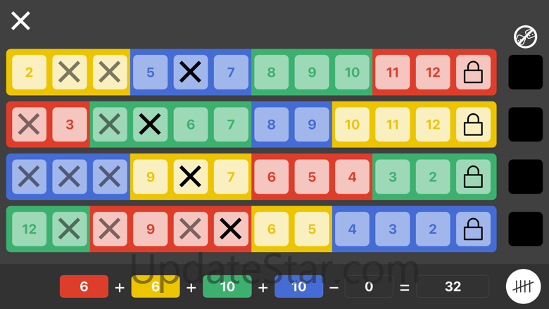 X-Out: Qwixx Scoresheet 2.2.1