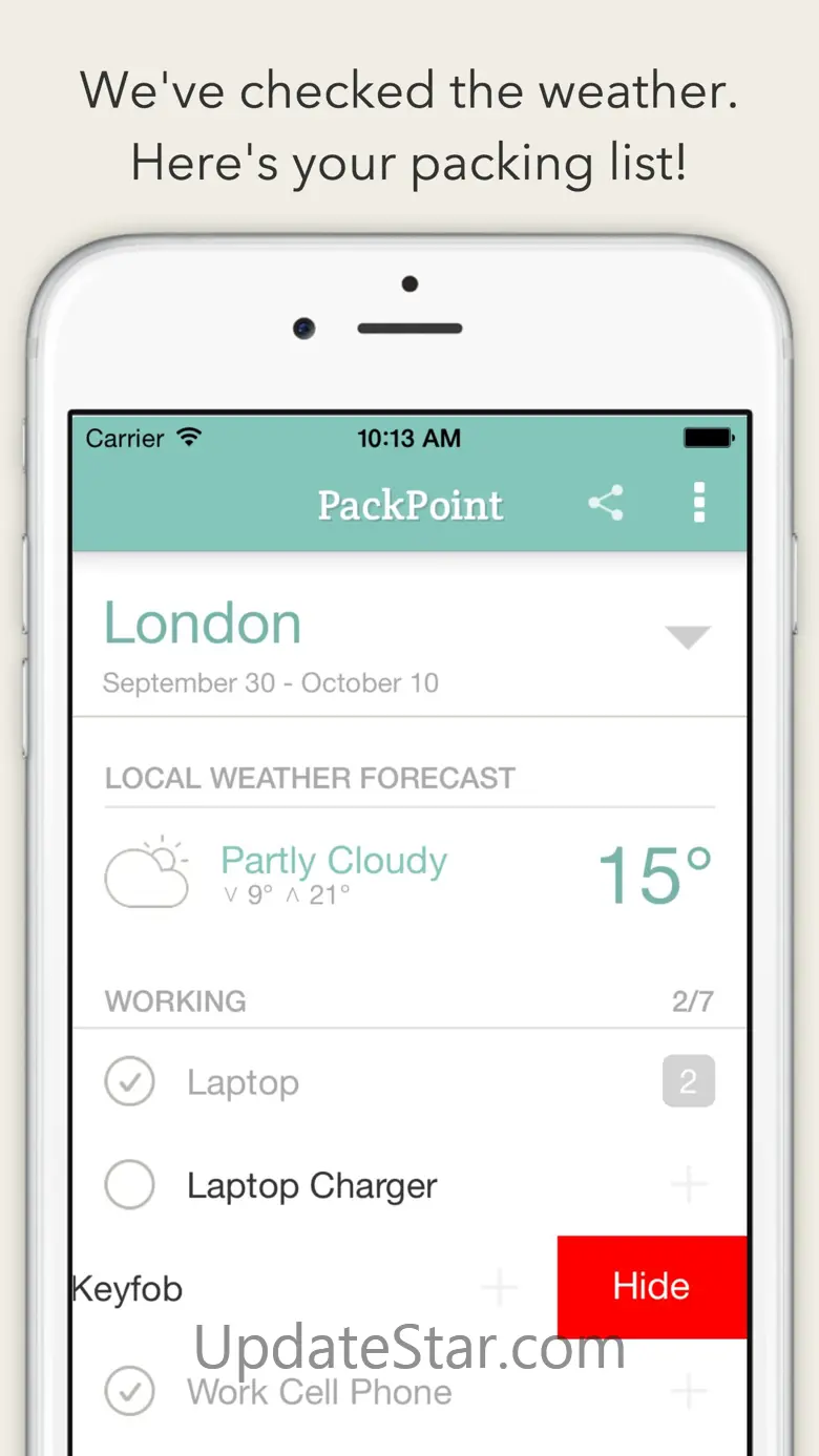 PackPoint Premium Packing List 1.40